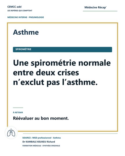 Asthme · Spirométrie