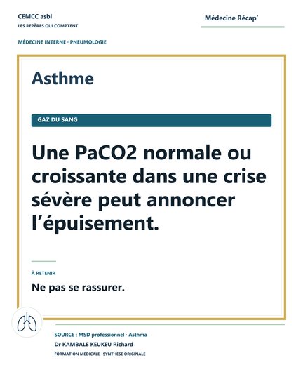 Asthme · Gaz du sang