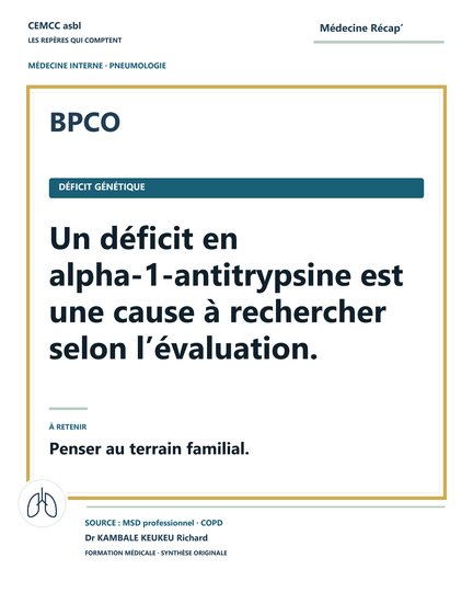 BPCO · Déficit génétique
