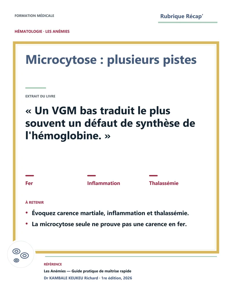 Microcytose : plusieurs pistes