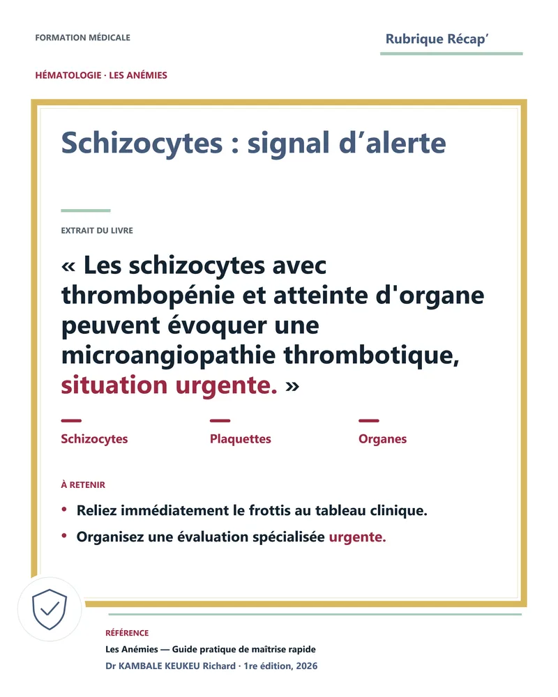 Schizocytes : signal d’alerte