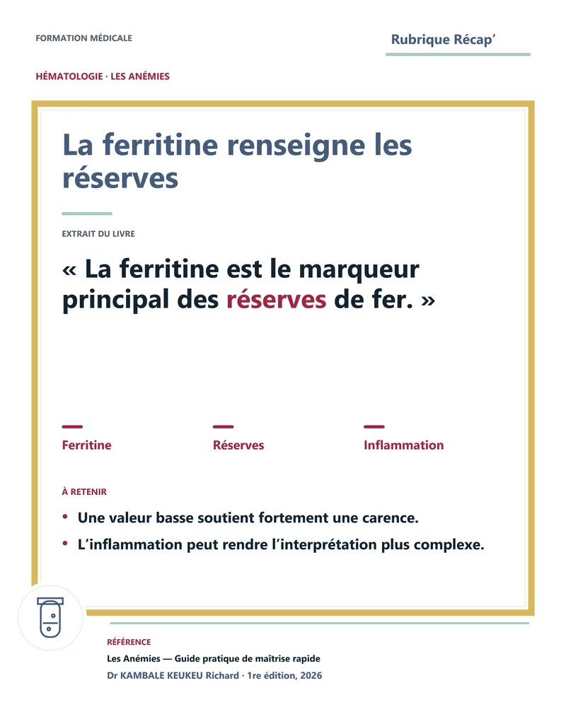 La ferritine renseigne les réserves