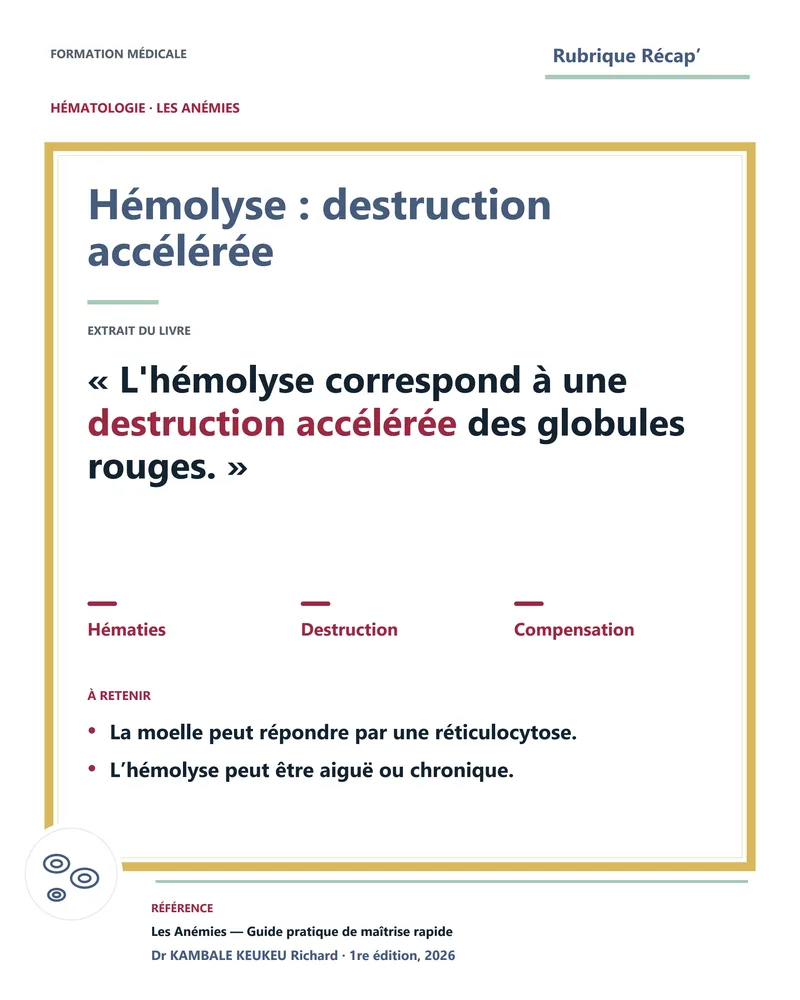 Hémolyse : destruction accélérée