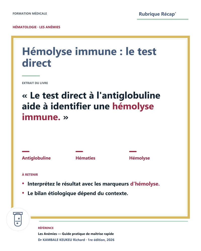 Hémolyse immune : le test direct