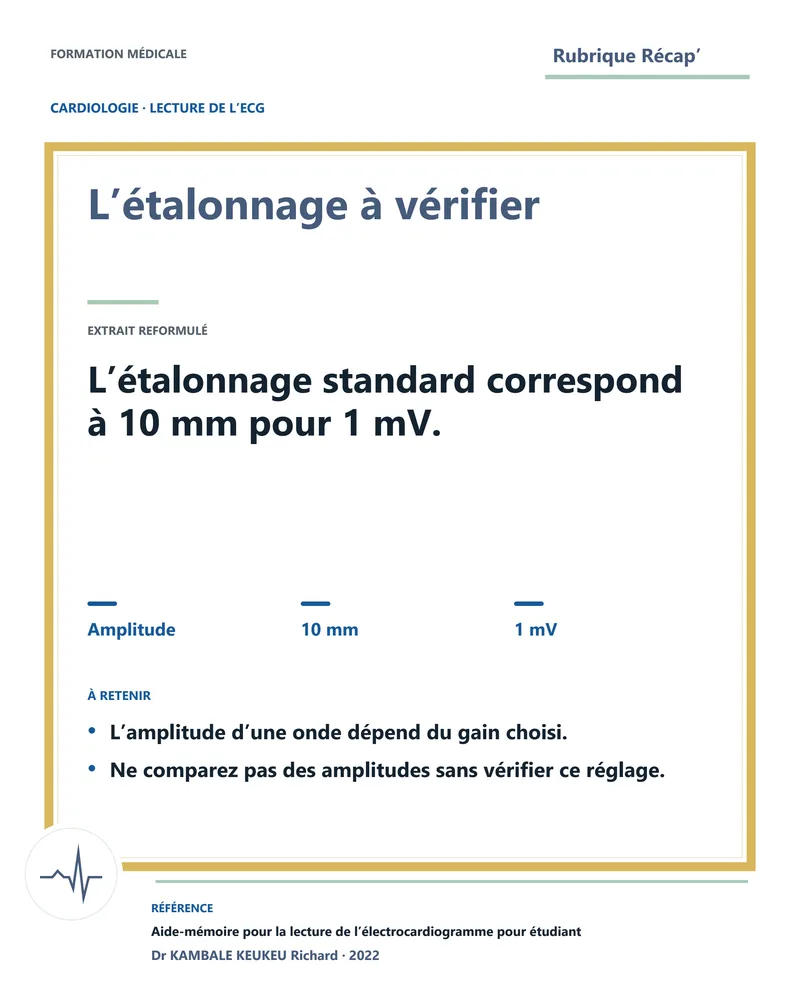 L’étalonnage à vérifier