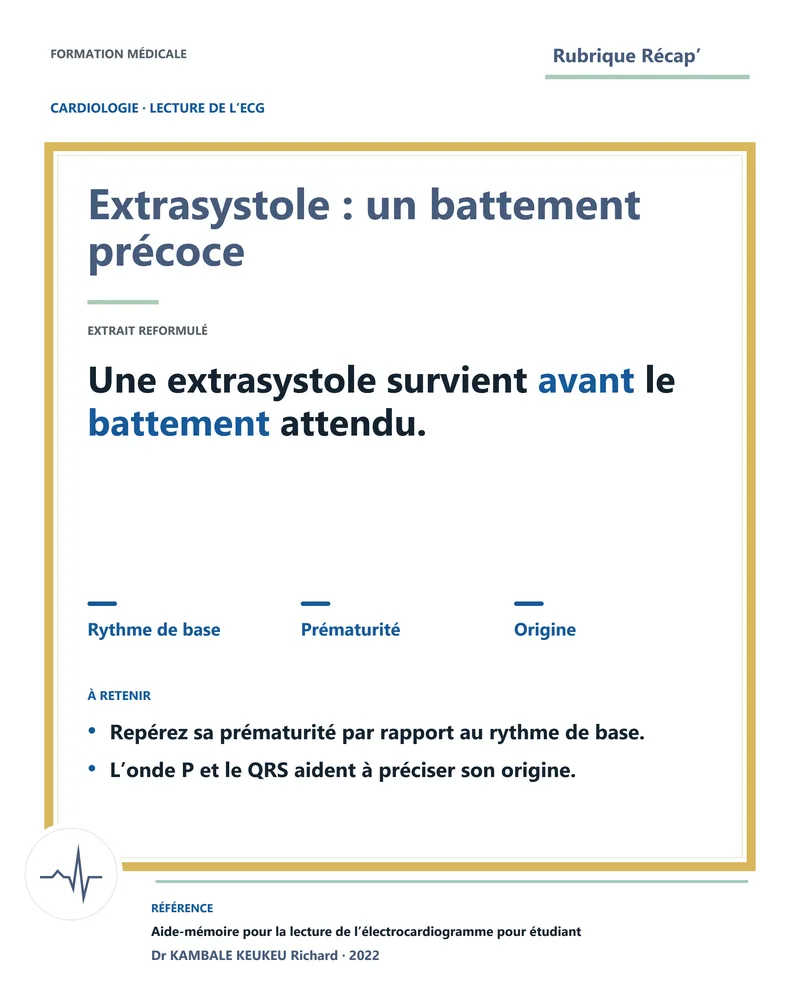 Extrasystole : un battement précoce