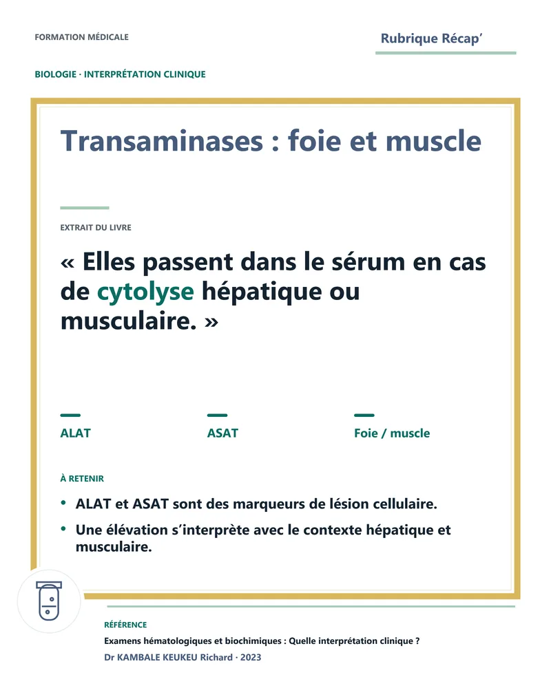 Transaminases : foie et muscle