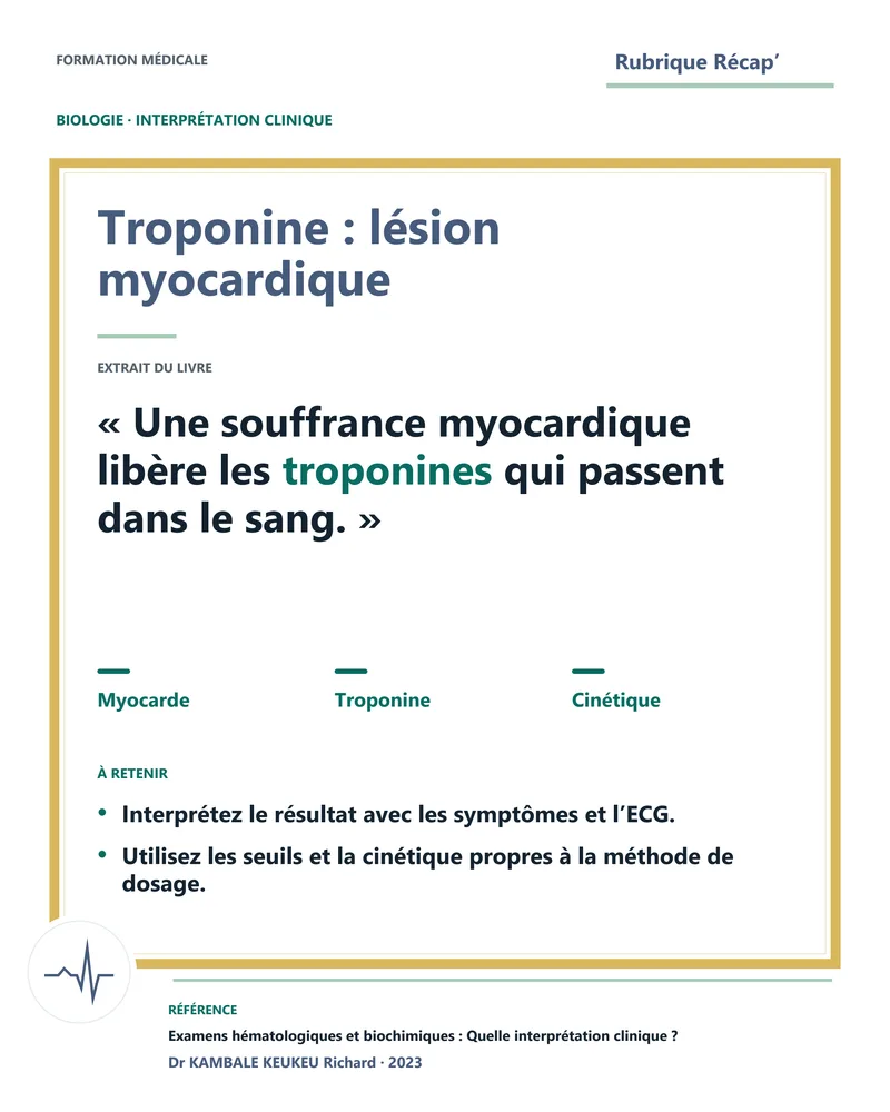 Troponine : lésion myocardique