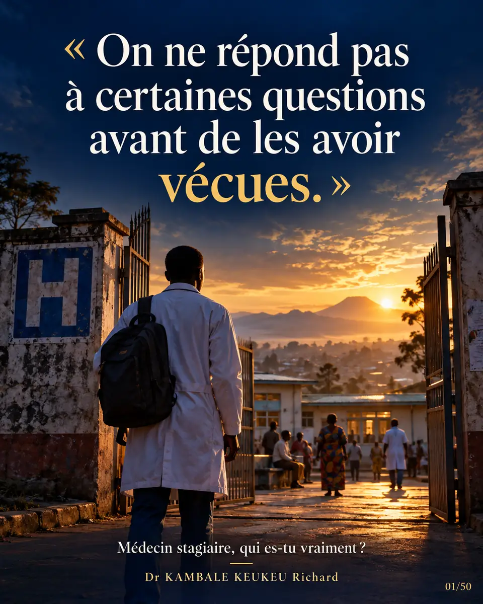 Première affiche du livre : On ne répond pas à certaines questions avant de les avoir vécues.