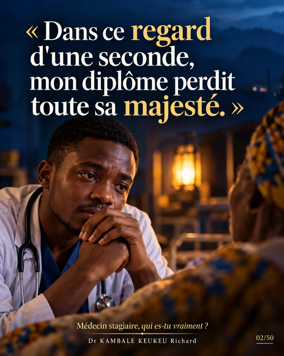 Dans ce regard d'une seconde, mon diplôme perdit toute sa majesté.