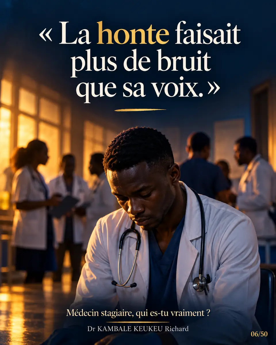 La honte faisait plus de bruit que sa voix.