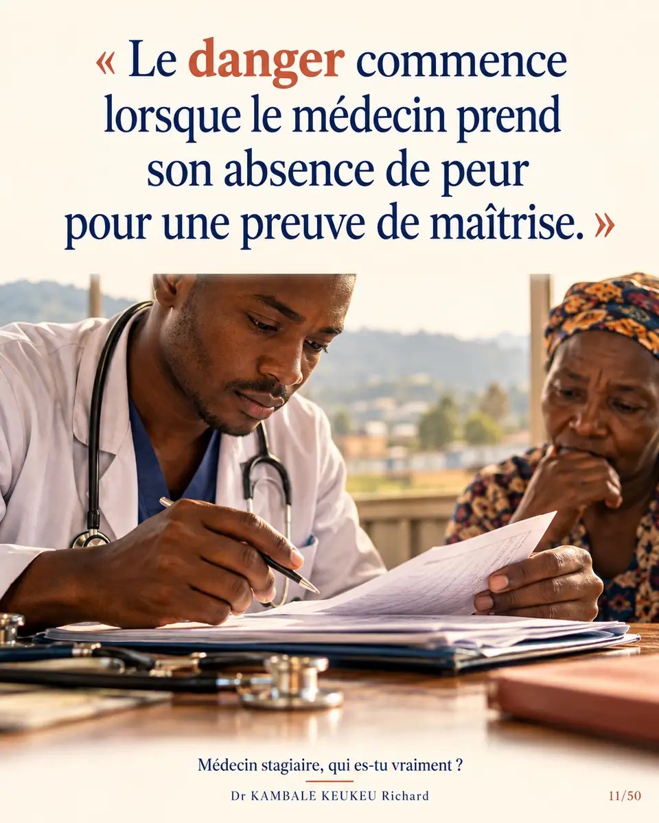 Le danger commence lorsque le médecin prend son absence de peur pour une preuve de maîtrise.