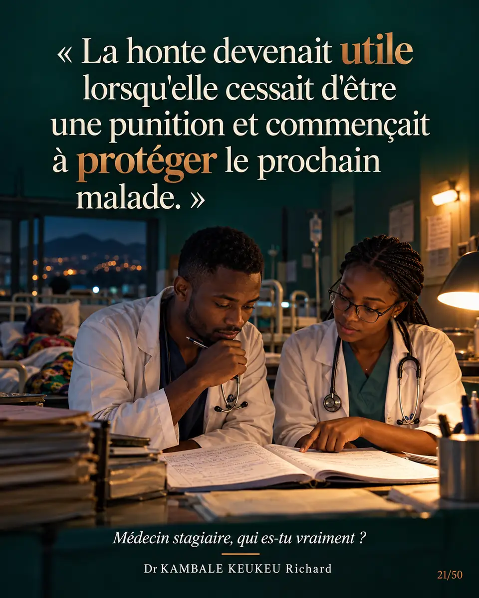 La honte devenait utile lorsqu'elle cessait d'être une punition et commençait à protéger le prochain malade.