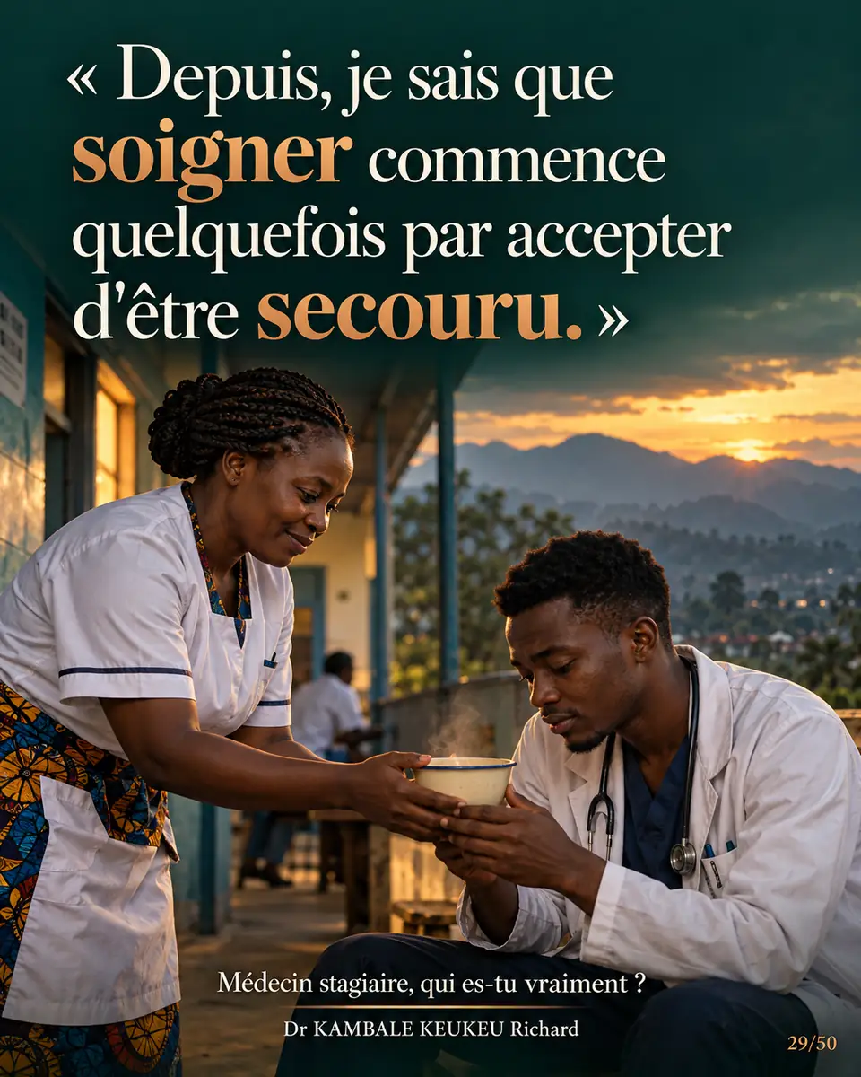 Depuis, je sais que soigner commence quelquefois par accepter d'être secouru.