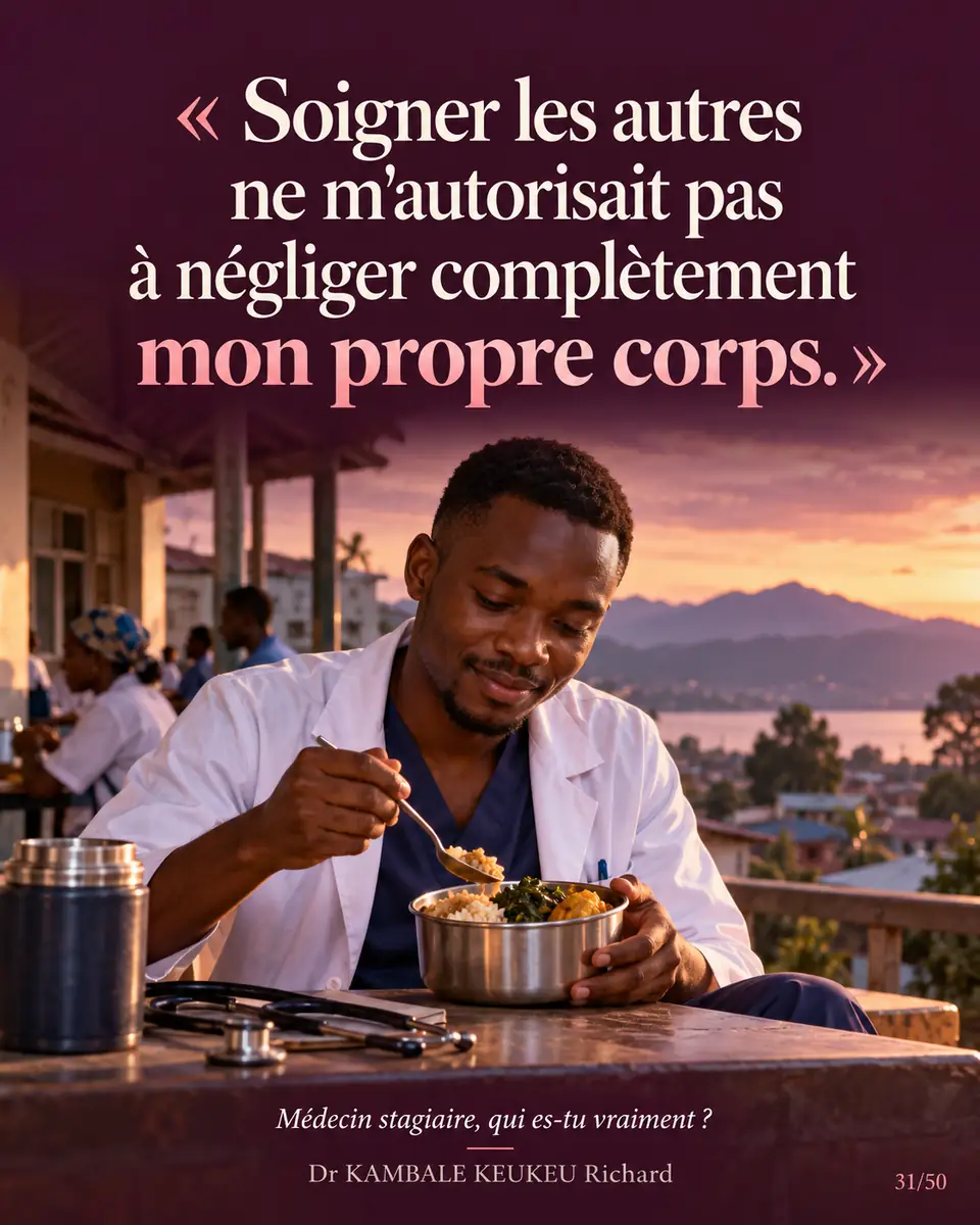Soigner les autres ne m'autorisait pas à négliger complètement mon propre corps.