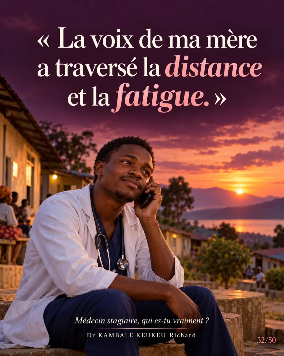 La voix de ma mère a traversé la distance et la fatigue.