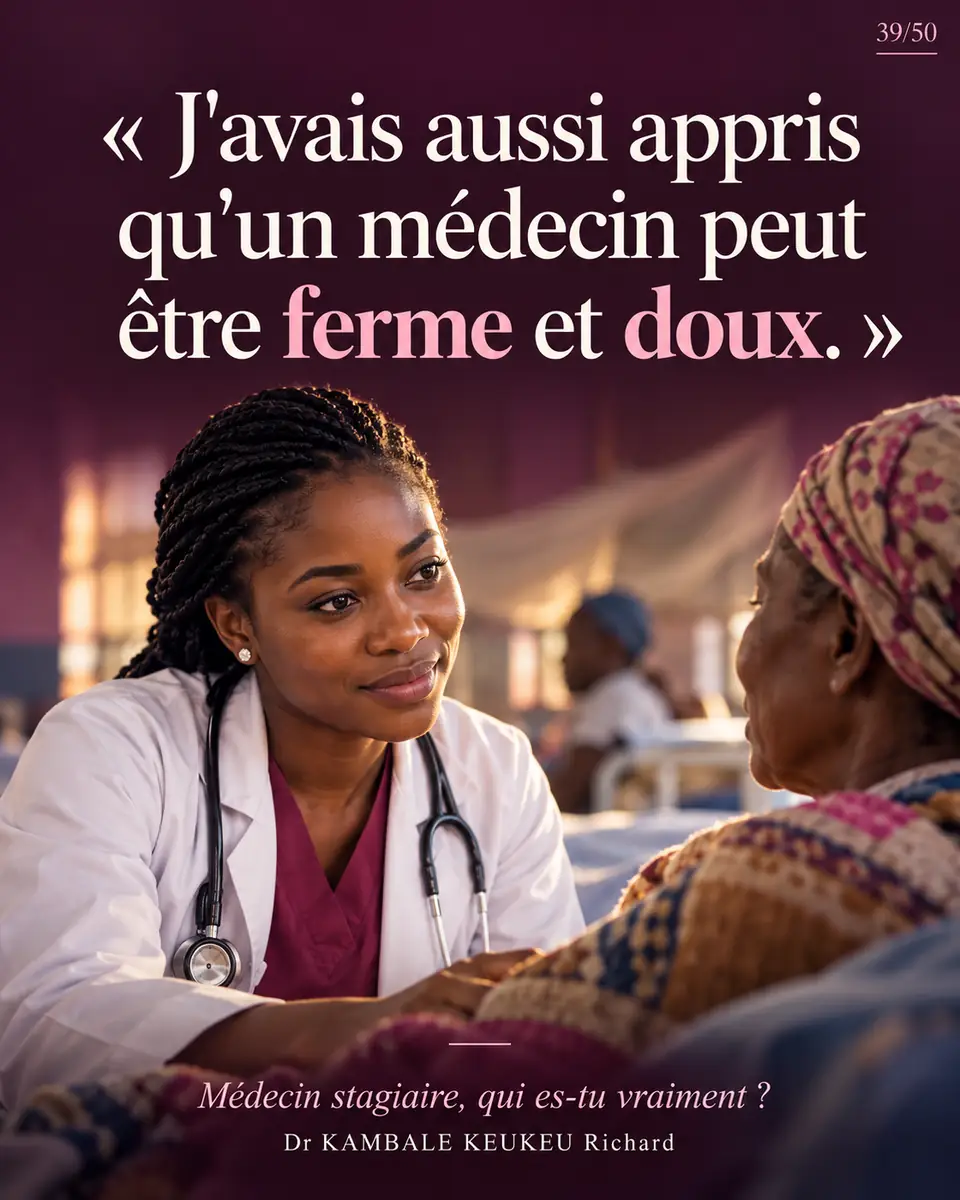 J'avais aussi appris qu'un médecin peut être ferme et doux.