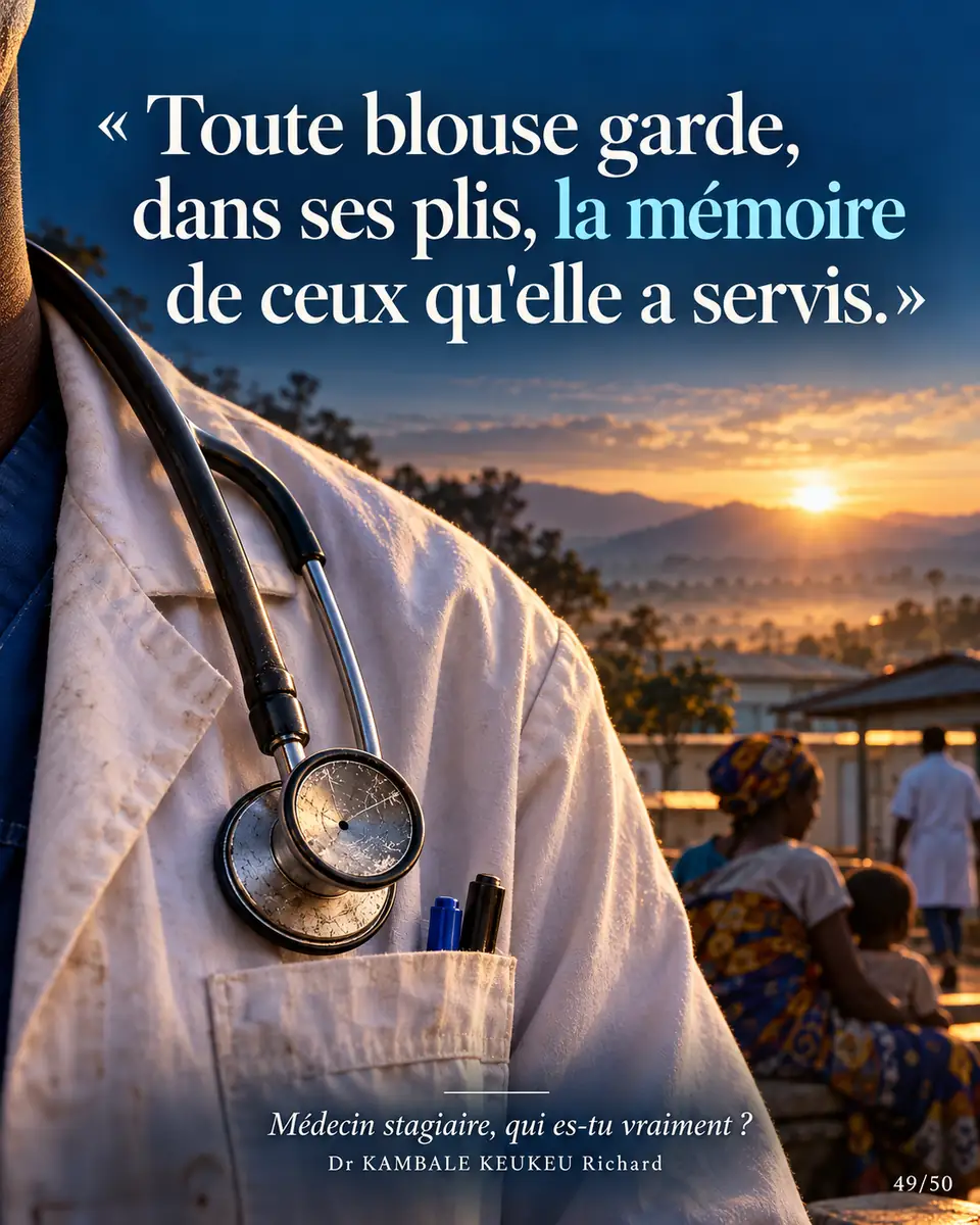 Toute blouse garde, dans ses plis, la mémoire de ceux qu'elle a servis.